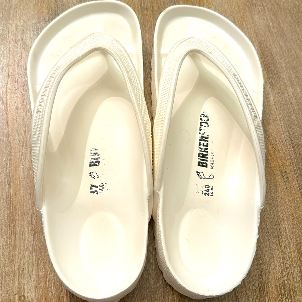 Birkenstock rubber white sandals
